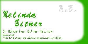 melinda bitner business card
